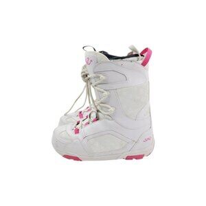 Sims Women's White Pink Omen Outdoor Ankle Snowboarding Boot Size US 10